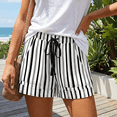 thumbnail image 3 of SOMER Striped Shorts for Women with Pockets High Waisted Shorts Casual Comfy Elastic Waist Pants Drawstring Summer 2026, 3 of 6