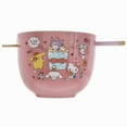 thumbnail image 6 of Silver Buffalo Hello Kitty and Friends Snack Time Group Pancake Hang Boxed 20oz Ceramic Ramen Bowl with Chopsticks and Spoon, 6 of 7