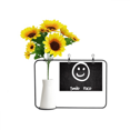 thumbnail image 1 of Sle White Cute Chat Face Pattern Artificial Sunflower Vases Bottle Blessing Card, 1 of 3