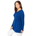 thumbnail image 3 of Jessica London Women's Plus Size Ribbed Baby Doll Tunic Sweater, 3 of 4