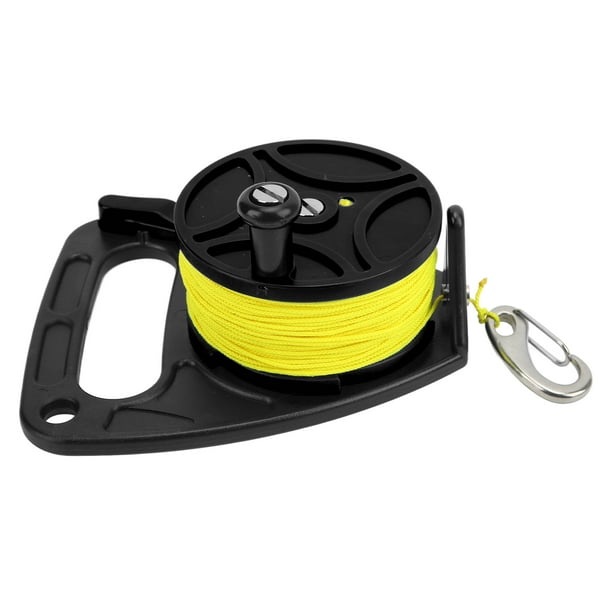 Dive Reel, Convenient High Visibility Kayak Anchor Rope Reel With Clip For  Water Sports Black Wheel 