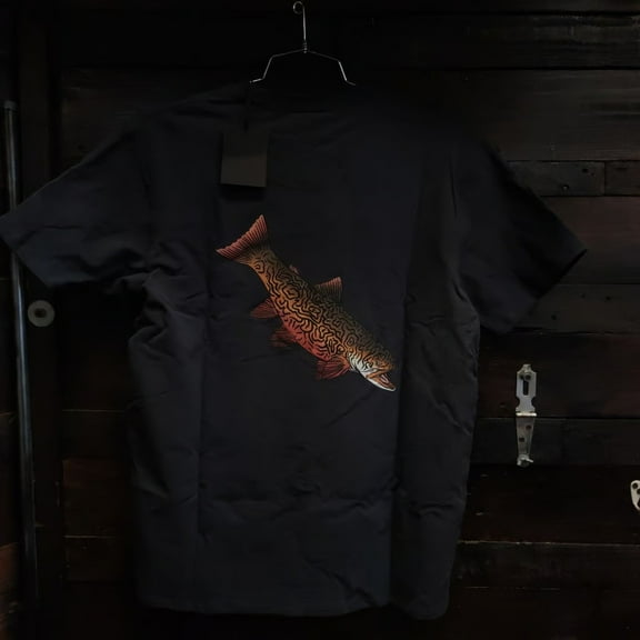 Beautiful Giant Trendy Tiger Trout Men's T-Shirts Short Sleeve Crew Neck Tee