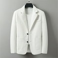 thumbnail image 4 of jjayotai Men's Business Blazer, Casual Sport Coat Lightweight Linen Two Buttons Suit Jackets Stylish Daily Suits White XL, 4 of 4