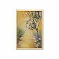 thumbnail image 1 of Landscape Wall Art with Frame, Oil Painting Acrylic Like Image Flower Petal Falls down near River with Girl Art, Printed Fabric Poster for Bathroom Living Room, 23" x 35", Multicolor, by Ambesonne, 1 of 2