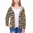 thumbnail image 3 of Cauagu Flowers Daisy Print Sun Protection Jacket for Teen,Full-Zipper Long Sleeve Sun Shirts with Pockets UV Hoodie Shirts Outdoor Athletic Jacket-, 3 of 7