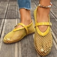 thumbnail image 3 of Women's Mesh Mary Jane Flats Breathable Ballet Flats Dress Shoes Buckle Strap Ballerina Shoes for Walking Work Casual Daily Wear, 36, 3 of 5