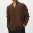 thumbnail image 4 of Men's Summer Cool Long Sleeve V Neck T Shirt - Strip Loose, Great Quality, Polyester, Sizes S - XXXL, 4 of 6