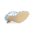 thumbnail image 5 of BLISSFUL STEP Women's Shoes Strappy Lace Up Open Toe Stiletto High Heel Dress Sandals  Sky Blue 7.5, 5 of 7