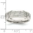 thumbnail image 6 of Sterling Silver Ss 6mm Polished Fancy Band Size 7.5 Made In United States qwb110-7.5, 6 of 6