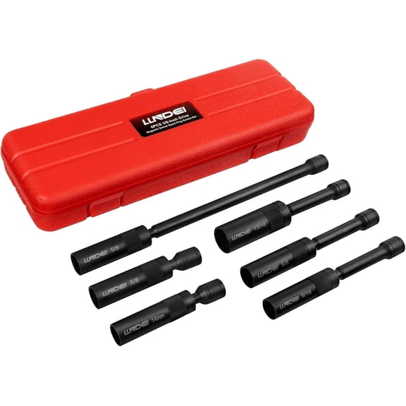 3/8-Inch Drive Magnetic Swivel Spark Plug Socket Set, Include 12-Point: 14MM 4-inch, 5/8-inch 4-inch, 9/16-inch 6-inch, 5/8-inch 6-inch, 13/16-inch 6-inch and 5/8-inch 11-inch