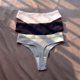 thumbnail image 1 of Tanga de algodón acanalado sin costuras para mujer, 3 uds., bragas de Bikini de cintura baja simples para mujer, ropa interior deportiva para chicas de talla grande Dengxun unisex, 1 of 2