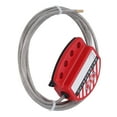 thumbnail image 3 of Adjustable 4mm Stainless Steel Cable Lock with Self-Locking Handle & PVC Coating - Impact-Resistant Nylon PC Body for Industrial Equipment Maintenance, Multi-User Lockout Tagout Security, Acid/Alkali, 3 of 6