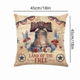 thumbnail image 3 of Boovnll 4th of July Pillow Covers 18x18 Inch Red White Blue Linen Patriotic Pillow Covers for Independence Day Memorial Day Home Sofa Couch Bed Decor, 4th of July Decorations, 3 of 5