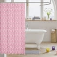 thumbnail image 3 of Manfei Lovely Stars Shower Curtain 72Wx78L,Kawaii Cartoon Theme Bath Curtain,Pink White, 3 of 5
