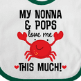 thumbnail image 4 of Inktastic Nonna and Pops Love Me Grandchild Boys or Girls Baby Bib, 4 of 4