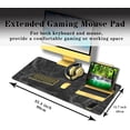 thumbnail image 3 of Computer Desk Pad Black and White, Mouse Pad for Men Desk Pad for Men Big Mouse Pad, Gaming Keyboard and Mouse Pad Non-Slip Rubber Base, 35.4 X 15.7 inch for Work/Game/Office Topographic Map, 3 of 6