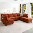 thumbnail image 2 of 124" U-Shaped Modular Sectional Sofa, Modern L-Shaped Corner Sofa with Storage Ottoman, Built-in USB Charger, 2 of 8