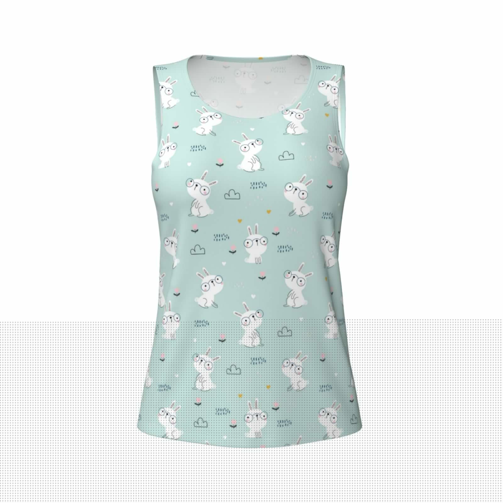 thumbnail image 4 of Fotbe Playing Rabbit Womens Loose Fit Casual Flowy Slim-Fit Tank Tops Athletic Round Neck Trendy Sleeveless Summer Tops for Gym and Yoga-X-Large, 4 of 9