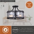 thumbnail image 4 of Holbrook 15.75-in W Bronze Bulb Semi Flush Mount Ceiling Light Clear Glass, 4 of 9