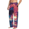thumbnail image 6 of Sikiie Hawaiian Island Beach Shark Mens Pajama Pants Sleep & Lounge Pants, PJ Bottoms With elastic waistb and Pockets Large, 6 of 6