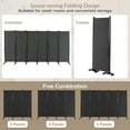Costway 6Panel Folding Room Home Divider 6FT Rolling Privacy Screen