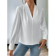 thumbnail image 5 of Womens Tops Trendy 2025 Long Sleeve Shirts Blouses Dressy Casual Spring Summer Business Outfits White XL, 5 of 9