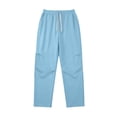 thumbnail image 6 of Iyufng Men's Knee Pleated Detail Wide Leg Casual Sweat Pants Drawstring Elastic Waist with Side Pockets, 6 of 9