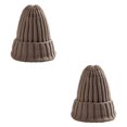 thumbnail image 1 of Jumpingount Nuevo gorro de invierno para mujer, gorro de punto, cálido, , a la moda, gorro de lana, gorro elegante que combina con todo caqui claro 2Conjunto, 1 of 6