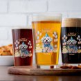thumbnail image 4 of Watercolor Maltese Happy Birthday Celebration Balloons Gift Party 16oz Pint Beer Glass Mug Maltese Dog Lover Gifts Idea Beer Glasses Cup - 00028, 4 of 5