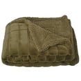 thumbnail image 2 of Home Soft Things Super Mink Faux Fur Blanket, 118" x 95", Olive, 2 of 4