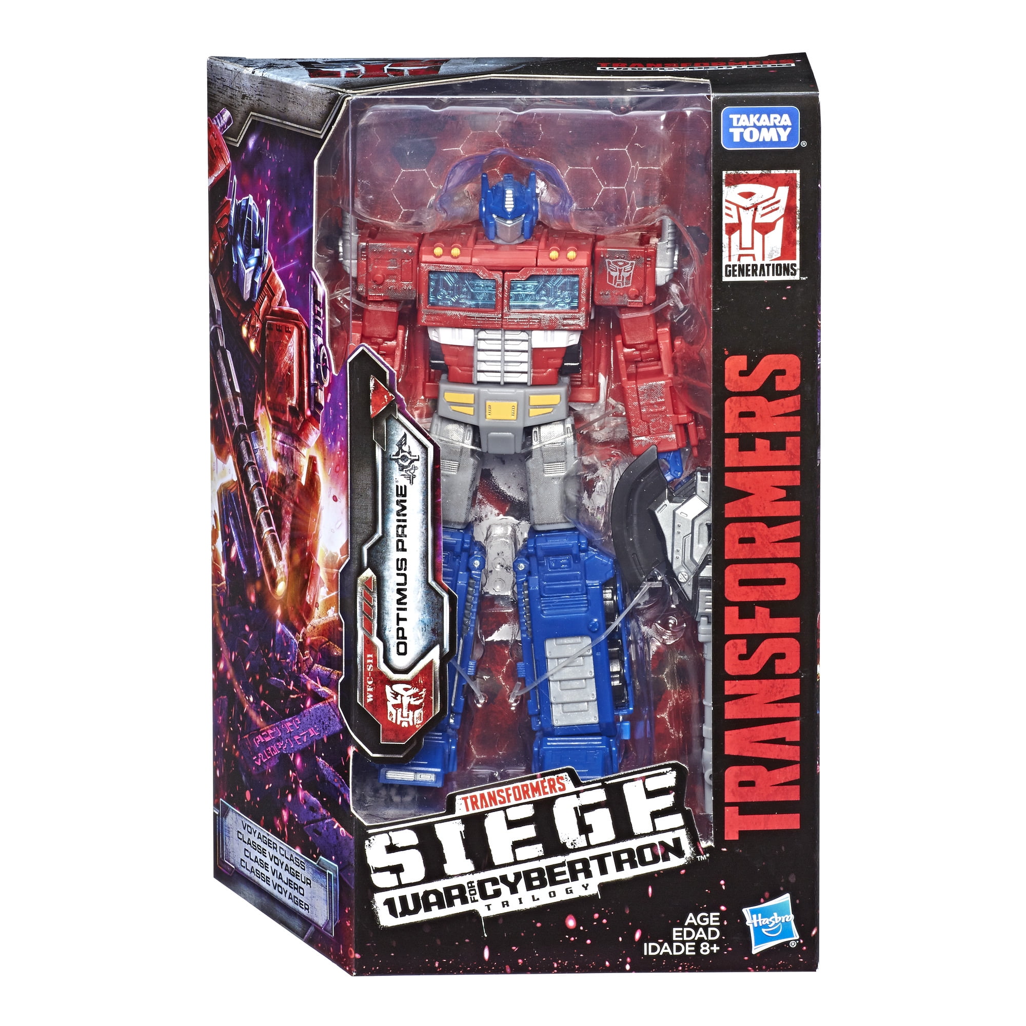 Black Transformers Optimus Prime Car War for Cybertron Siege Voyager  Figure Toy 