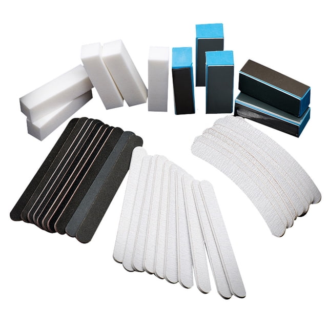 WIFKLSIIPG 40PCS Nail Art Sanding Files Buffer Block Manicure Tools Pedicure UV Gel Set