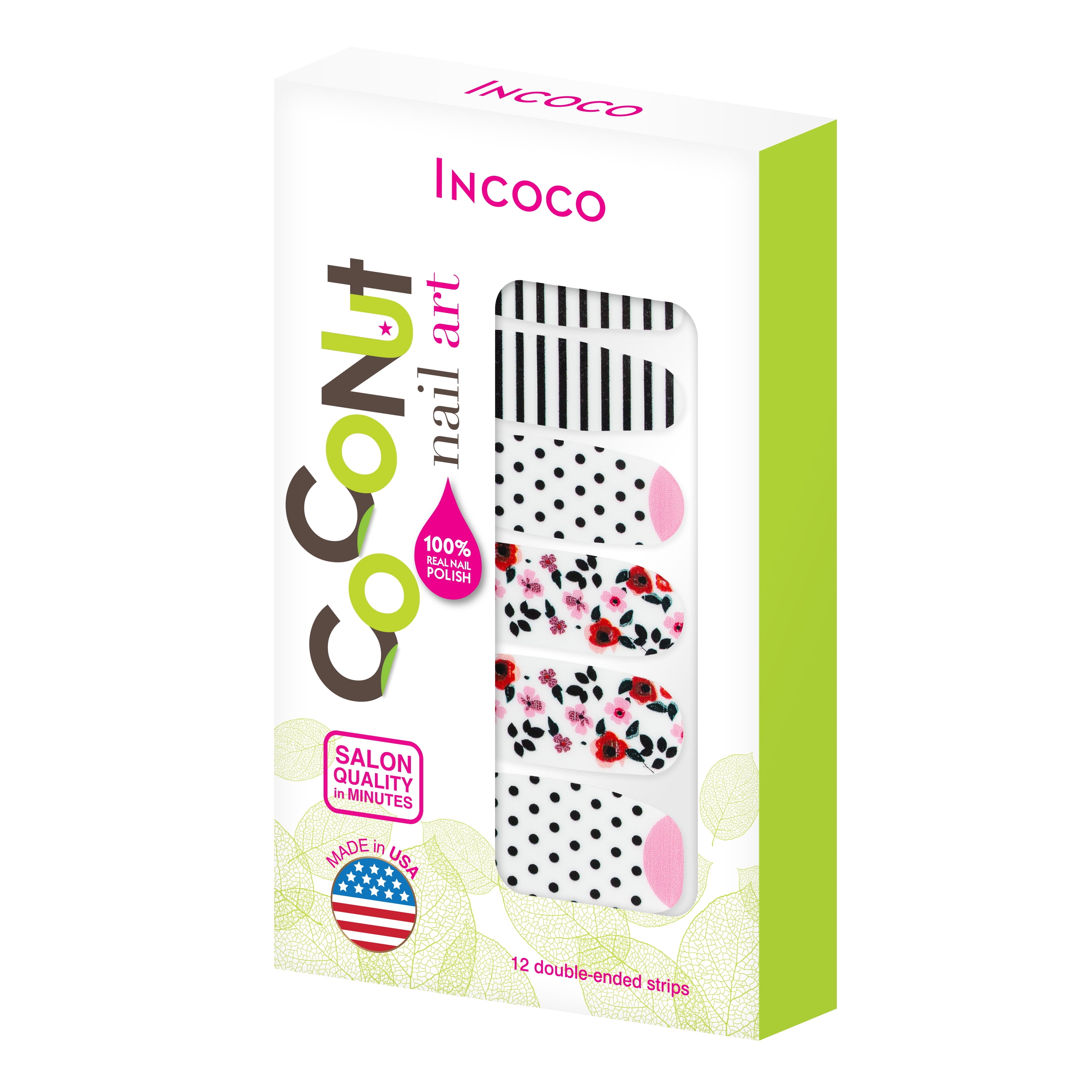 Coconut Nail Art by Incoco Nail Polish Strips, Retro Rose ...