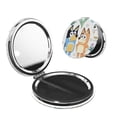 thumbnail image 1 of Pofeuu Bluey for Portable Pocket Makeup Mirror PU Cover Compact Travel Mirror with Normal and Magnifying Double Sided Glass-Round Shape, 1 of 9