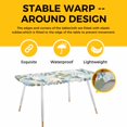 thumbnail image 4 of Spring Floral Checkered Table Cloths for 8 Foot Rectangle Tables, Sage Green Daisy Buffalo Plaid Patio Waterproof Elastic Fitted Tablecloths, Washable Rectangular Table Cover for Camping, 4 of 8