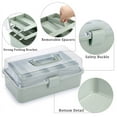 thumbnail image 4 of 3-Layer Plastic Dividing Storage Box Craft Organizer and Storage with Adjustable Spacers Portable Handled Organizer, 4 of 8