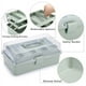 thumbnail image 4 of Caja de Almacenamiento Divisoria de Plástico de 3 , Organizador de Manualidades y Almacenamiento con Espaciadores Ajustables, Organizador Portátil con Asa, 4 of 5