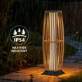 thumbnail image 2 of GRANDPATIO Outdoor Lights Solar Floor Lamp Waterproof Wicker Boho Lighting for Garden,Patio,Deck Porch Decor,Set of 2, 2 of 5