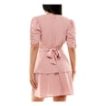 thumbnail image 2 of SPEECHLESS Womens Pink Ruched Zippered Back Tie Tiered Skirt Lined Gingham Short Sleeve V Neck Short Party Fit + Flare Dress Juniors XL, 2 of 4
