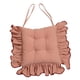 thumbnail image 1 of Cojín de silla antideslizante con lazos Material de algodón Almohadilla cuadrada Relleno de fibra PP para Rosa, 1 of 8