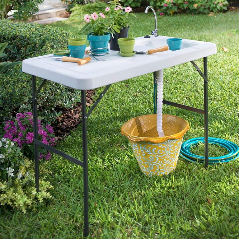 Portable Camp Kitchen and Sink Table