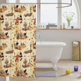 thumbnail image 3 of Manfei Western Windmill Cattle Shower Curtain 72Wx72L,Southwestern Cowboy Bathroom Curtain,Cream Brown, 3 of 6