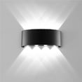 thumbnail image 4 of Cob Luz De Doble Cabezal Arriba Y Abajo Montado En La Pared Luz Nocturna Lámpara De Pared De Seguridad Blanco Frío Decoración Interior Para El Hogar Bar Café 85-265V 8W 8-Led Eigraketly HA025700-03, 4 of 7