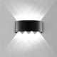 thumbnail image 4 of Cob Luz De Doble Cabezal Arriba Y Abajo Montado En La Pared Luz Nocturna Lámpara De Pared De Seguridad Blanco Frío Decoración Interior Para El Hogar Bar Café 85-265V 8W 8-Led Kearding HA025700-03, 4 of 7