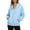 Light Blue, variant on APEXFWDT Women's Zip-Up Fleece Hoodie Jacket Long Sleeve Casual Athletic Sweatshirt Solid Color Warm Outerwear,XXL,Black