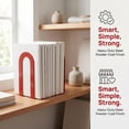 thumbnail image 2 of REGALWOVEN Decorative Metal Bookends, Compact Hollow Book Ends for Shelves, Non-Skid Book Decor, 2Pcs or 6Pcs Red 5.5"L x 3.7"W x 2.2"H,6Pcs, 2 of 5