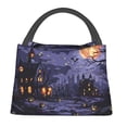 thumbnail image 1 of Disketp Mystery House Halloween Night Bolsa Térmica Estampada, Bolsa Térmica Aislante para Almuerzo, Playa y Campamento, 1 of 6