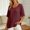 Wine women v neck button down shirt a1, variant on Yrmaups Loose Fit Short Sleeve T Shirt for Women, Casual V Neck Blouse, Soft Stretch Button Down Tee for Beach Travel Office Daily Wear, Purple M