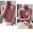 thumbnail image 7 of 2025 Spring Sweater Watermelon Red Sweater Long Sleeves Turtleneck Womens Sweater Solid Color Lightweight Sweater Men's Hoodie(M), 7 of 7