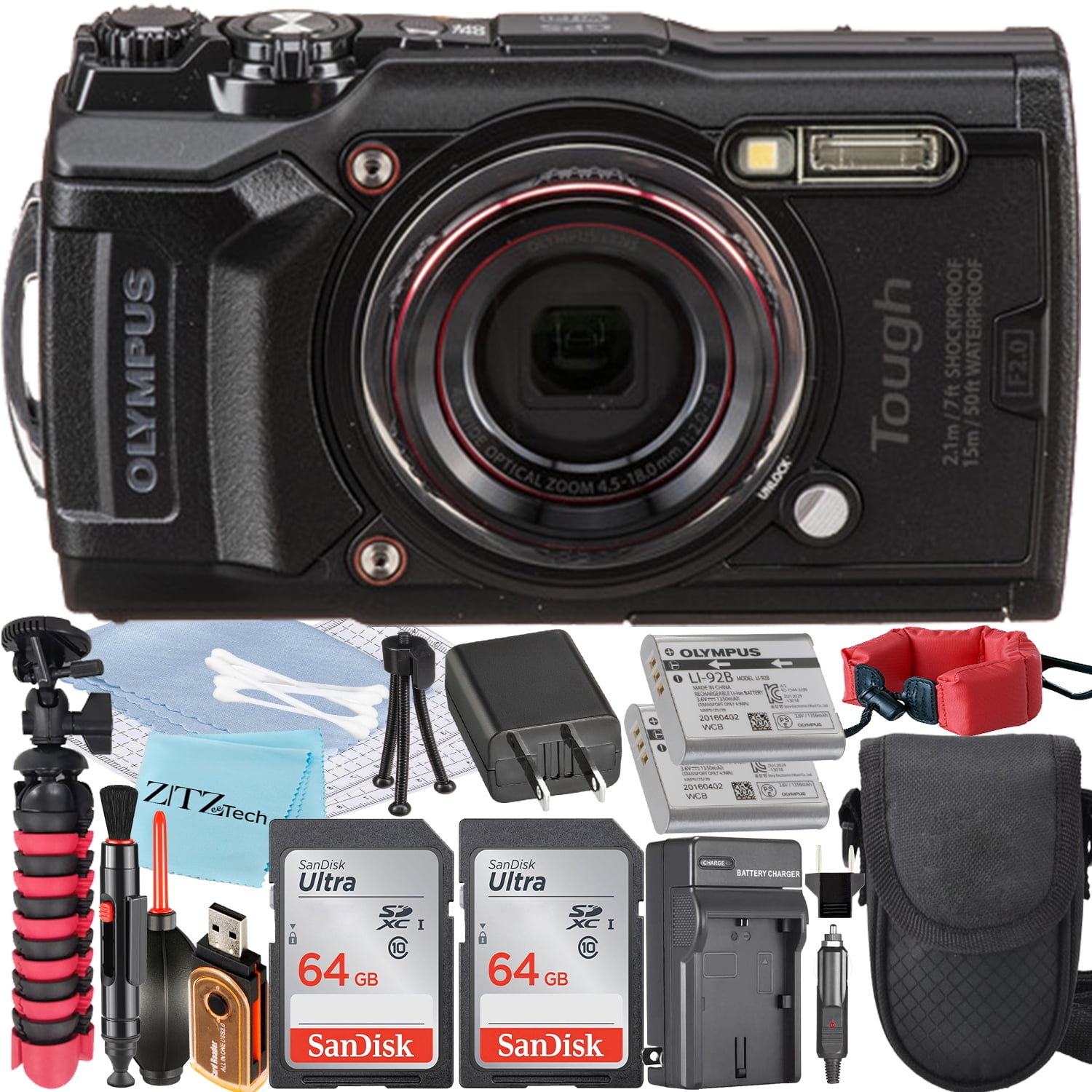 カメラ デジタルカメラ Olympus Tough TG-6 Compact Camera - Red - Walmart.com